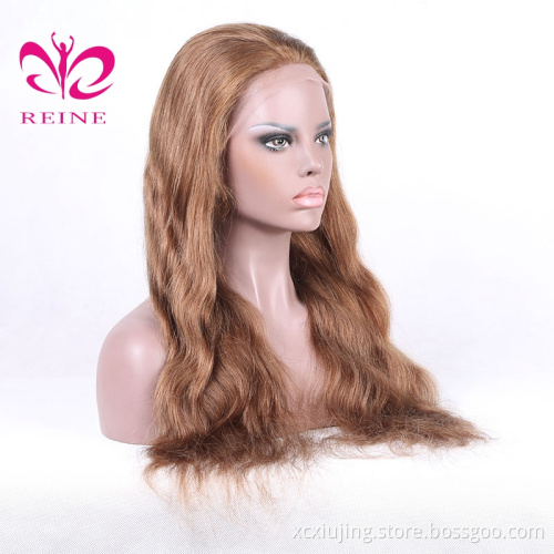 REINE best price double human hair 27# lace front wig,Raw human hair lace frontal wig ,100% fashion wig human hair lace front